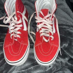 Vans Kids Red High-Top Sneakers